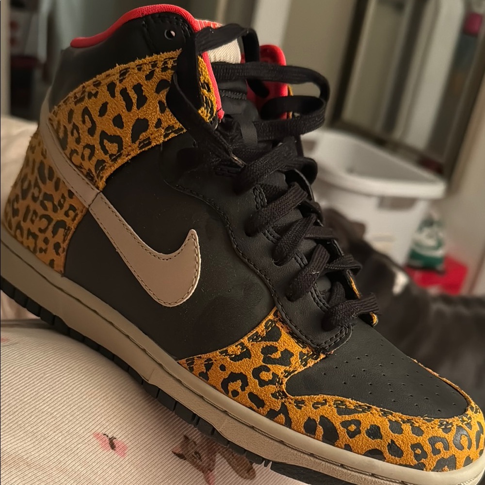 Nike Leopard Print High-Top Sneakers - Picture 2 of 3